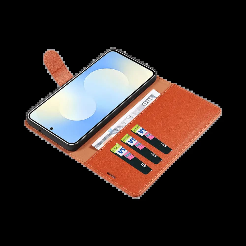 Housse folio anti-RFID Samsung Galaxy S26 – PROTECT IP011 Marron - Vue 9