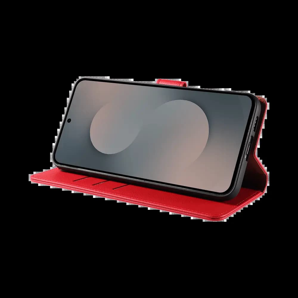 Housse folio anti-RFID Samsung Galaxy S25 FE – PROTECT IP011 Rouge - Vue 17