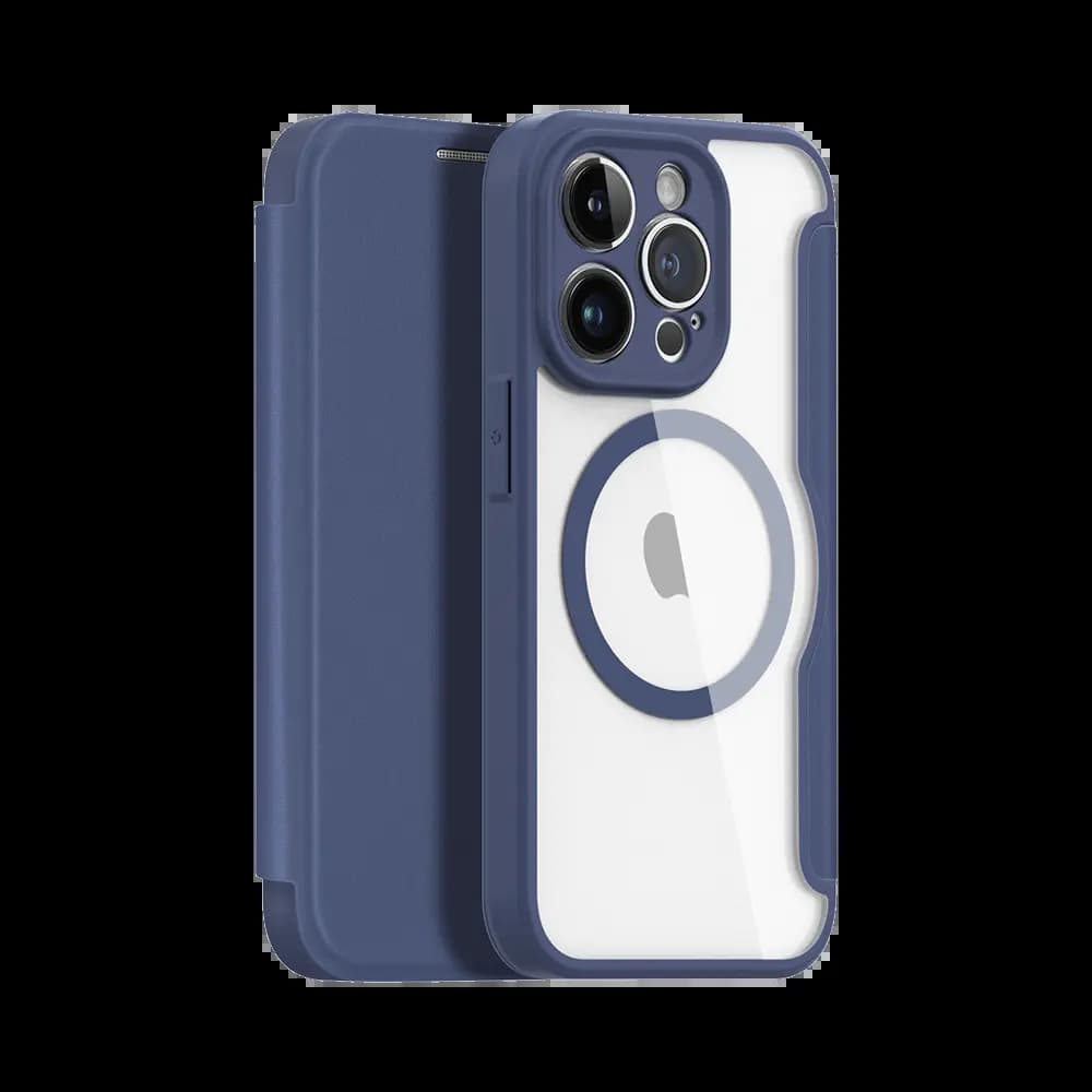 Housse folio MagSafe iPhone 14 Pro – Dux Ducis Skin X Pro Bleu - Vue 4