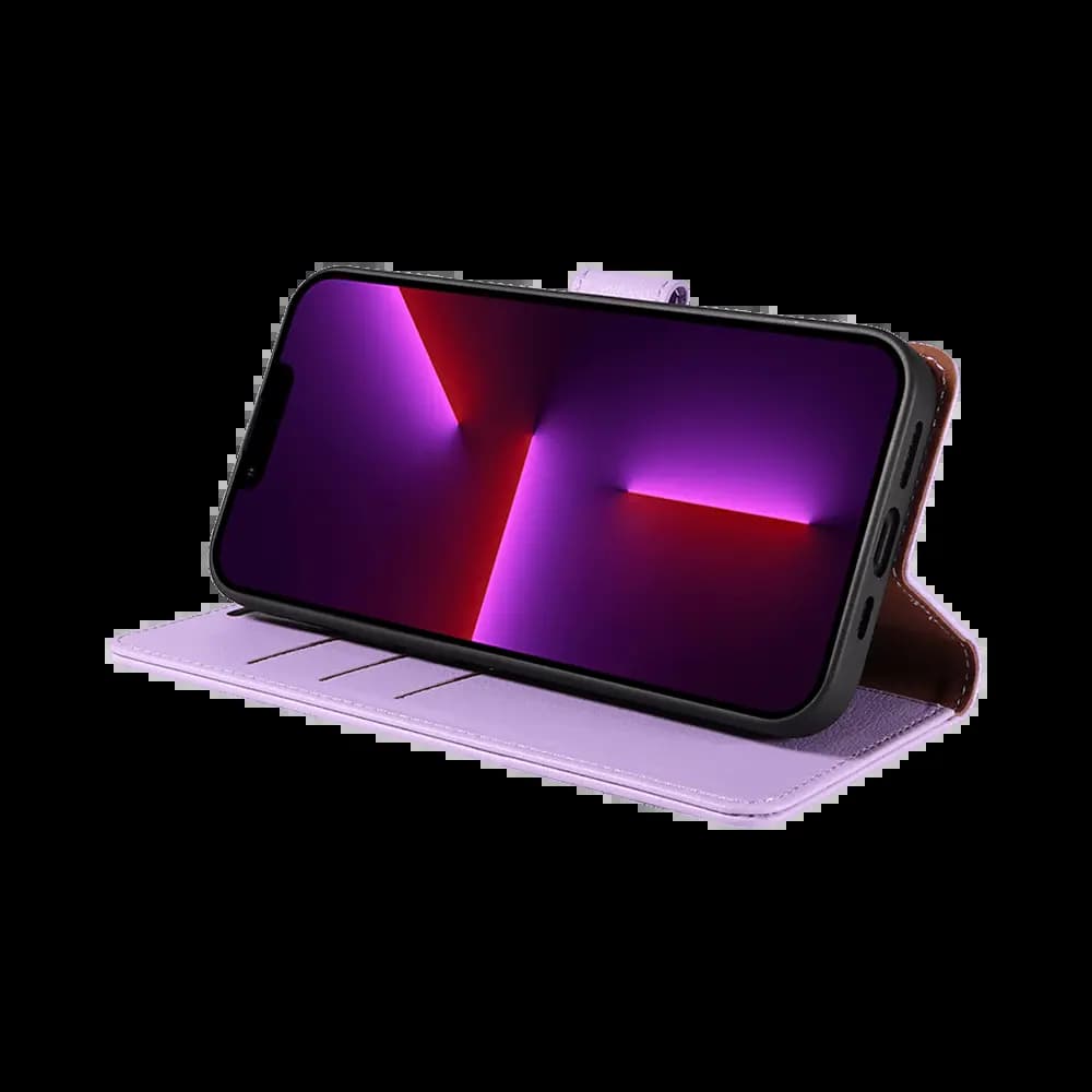 Housse folio anti-RFID iPhone 12 / 12 Pro – PROTECT IP011 Rose - Vue 13