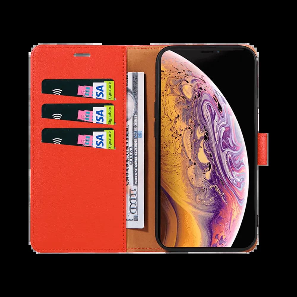 Housse folio anti-RFID iPhone X / XS – PROTECT IP011 Rouge - Vue 10