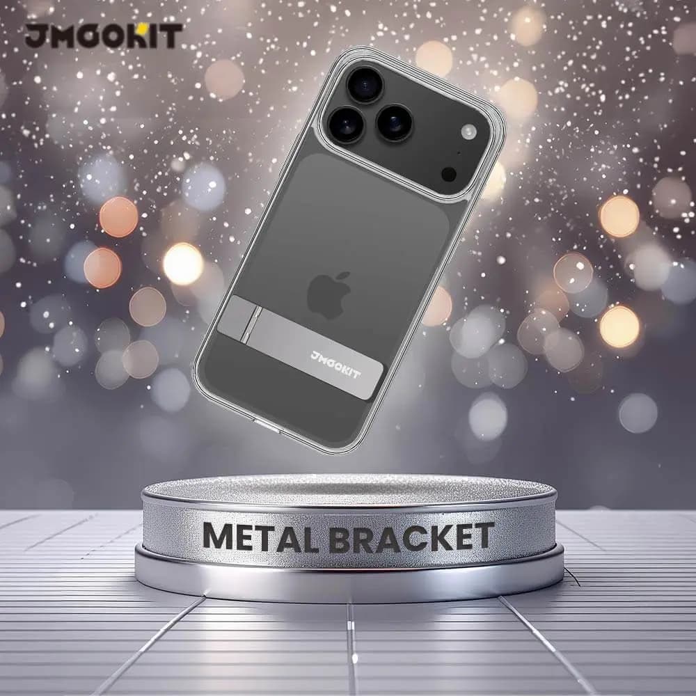 Coque de Protection Metal Bracket JMGOKIT pour Apple iPhone 17 Pro Max Transparent - Vue 4