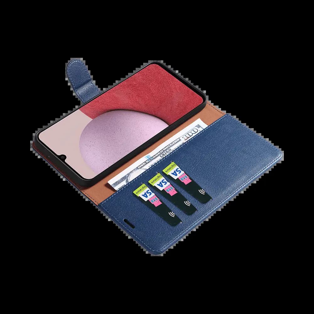 Housse folio anti-RFID Samsung Galaxy A15 – PROTECT IP011 Bleu Marine - Vue 7