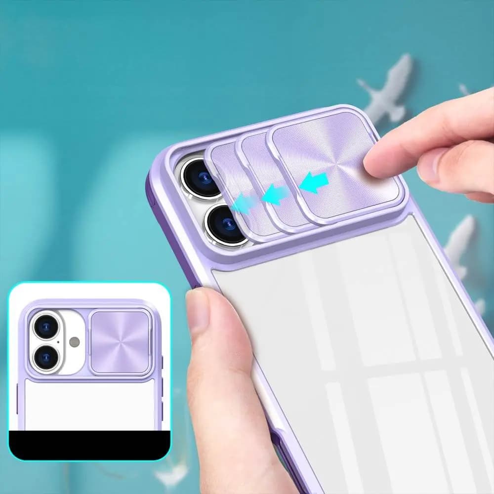 Coque avec cache caméra – iPhone 16 – PROTECT IE027 Violet  - Vue 12