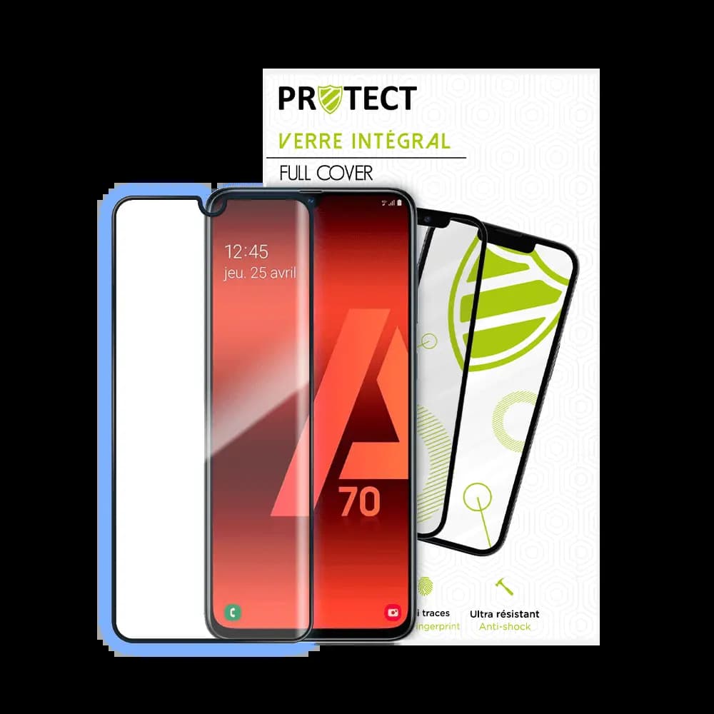 Verre trempé intégral 5D 9H – protection écran Samsung Galaxy A70 – PROTECT Noir - Vue 8