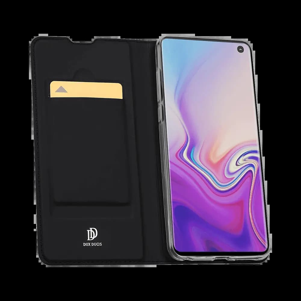 Housse folio Samsung Galaxy S10+ porte-carte – Dux Ducis Skin Pro Noir - Vue 3