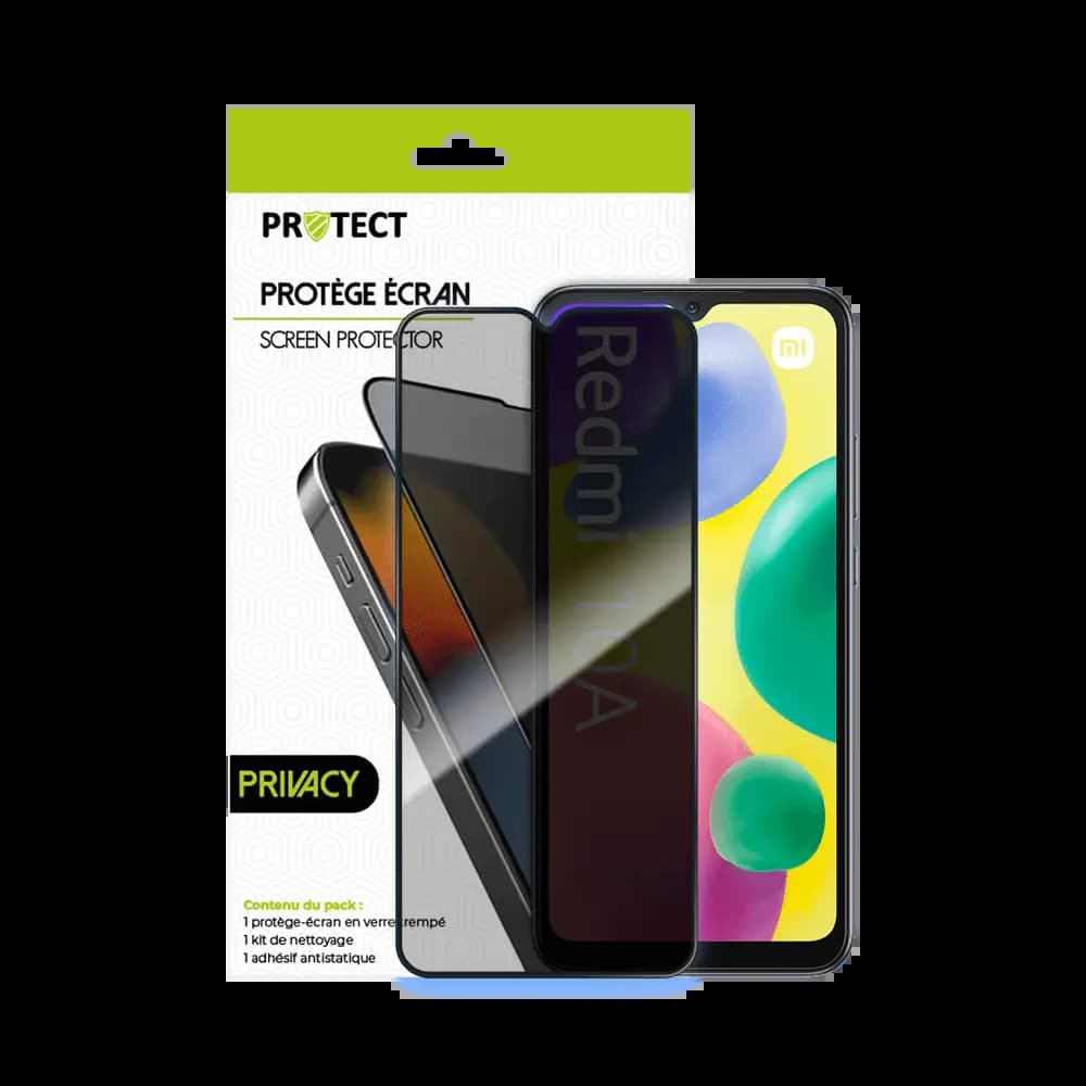 Verre trempé anti-espions 9H – Xiaomi Redmi 10A – PROTECT Transparent - Vue 20
