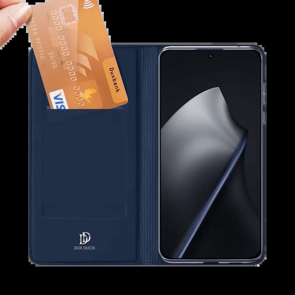 Housse folio Xiaomi 15T Pro porte-carte – Dux Ducis Skin Pro Noir - Vue 4