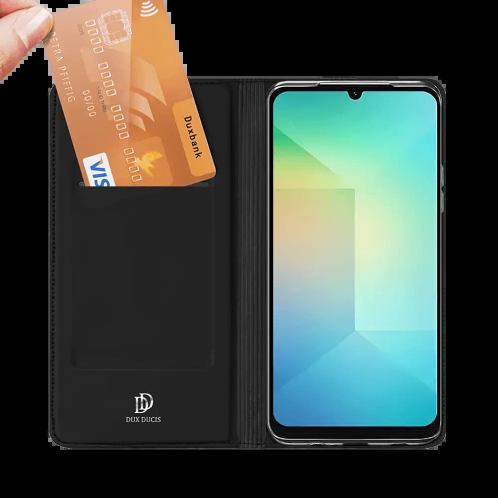Housse folio Samsung Galaxy A07 4G porte-carte – Dux Ducis Skin Pro Noir - Vue 4