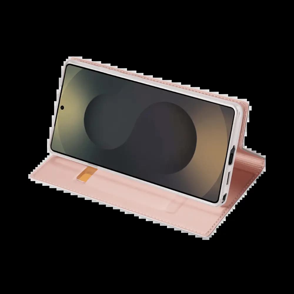 Housse folio Samsung Galaxy S25 Ultra avec porte-carte – Dux Ducis Skin Pro Rose - Vue 16