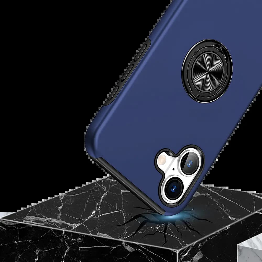 Coque de protection iPhone 16 Plus avec anneau rotatif – PROTECT IE013 Bleu - Vue 9