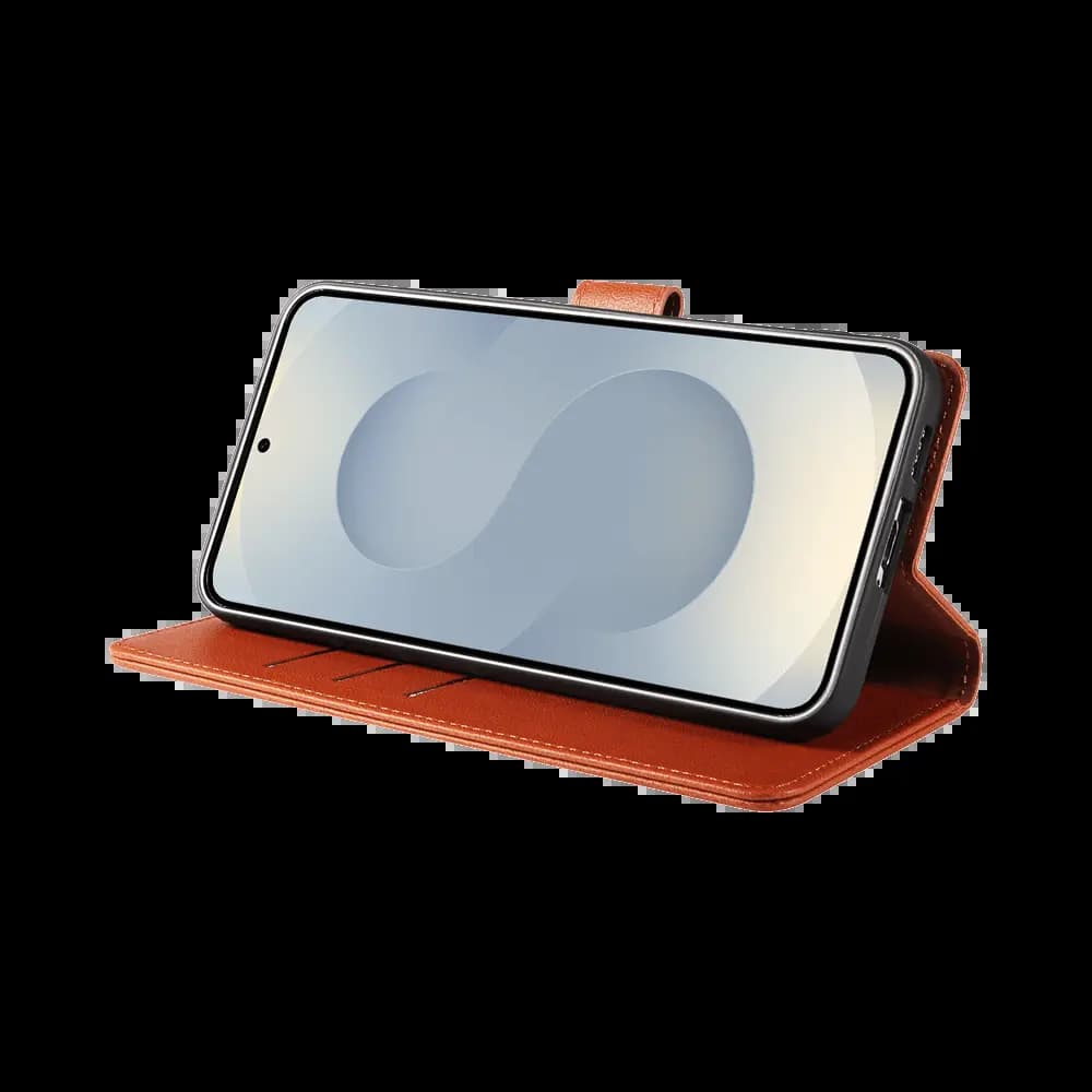 Housse folio anti-RFID Samsung Galaxy S25+ – PROTECT IP011 Marron - Vue 13