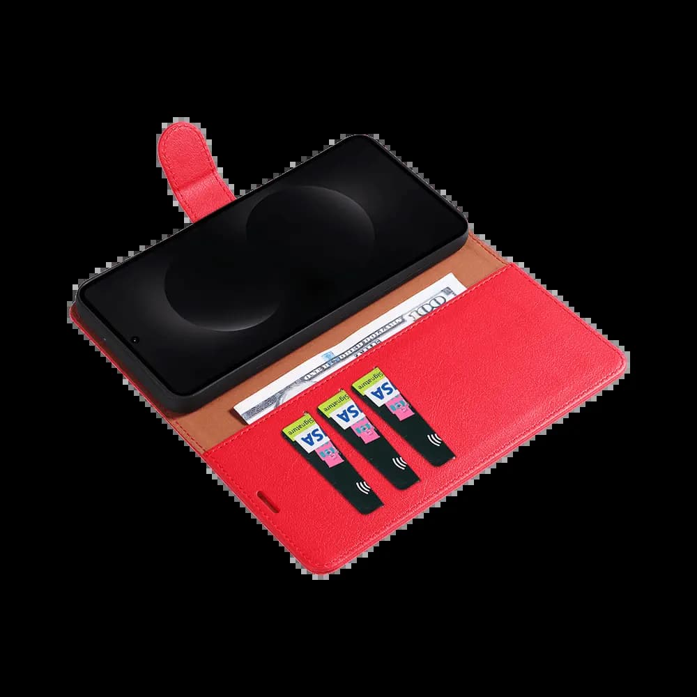 Housse folio anti-RFID Samsung Galaxy S26 Ultra – PROTECT IP011 Rouge - Vue 9