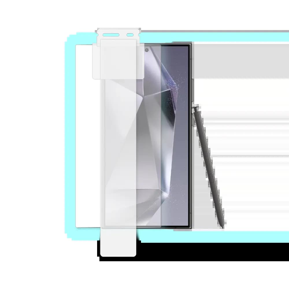Verre trempé (x2) Samsung Galaxy S24 Ultra 5G - applicateur installation facile - PROTECT - Vue 5