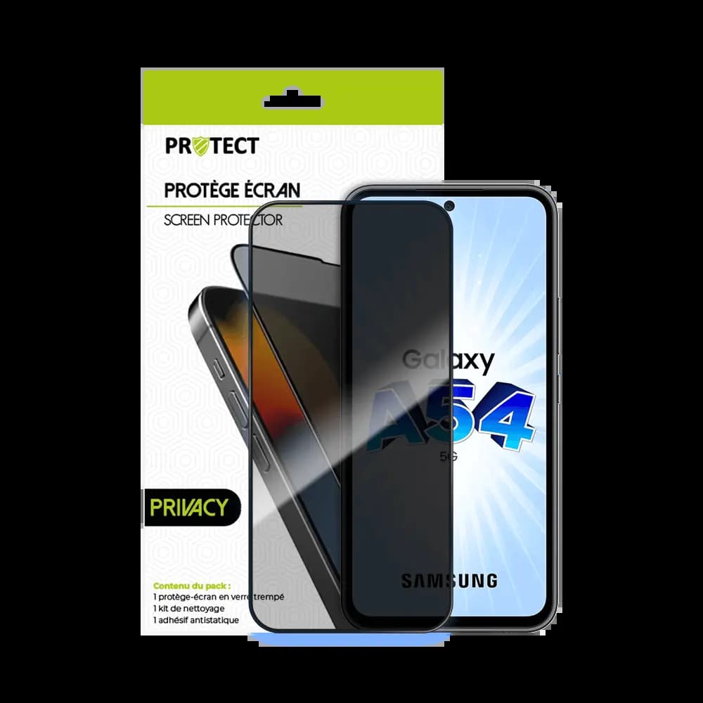 Verre trempé anti-espions 9H – Samsung Galaxy A54 5G – PROTECT Transparent - Vue 20