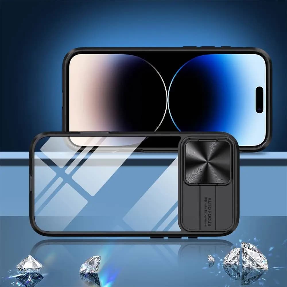 Coque avec cache caméra – iPhone 14 Pro Max – PROTECT IE027 Noir - Vue 4