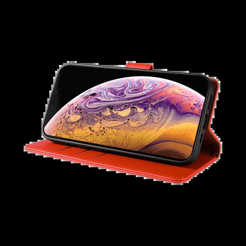 Housse folio anti-RFID iPhone X / XS – PROTECT IP011 Rouge - Vue 4