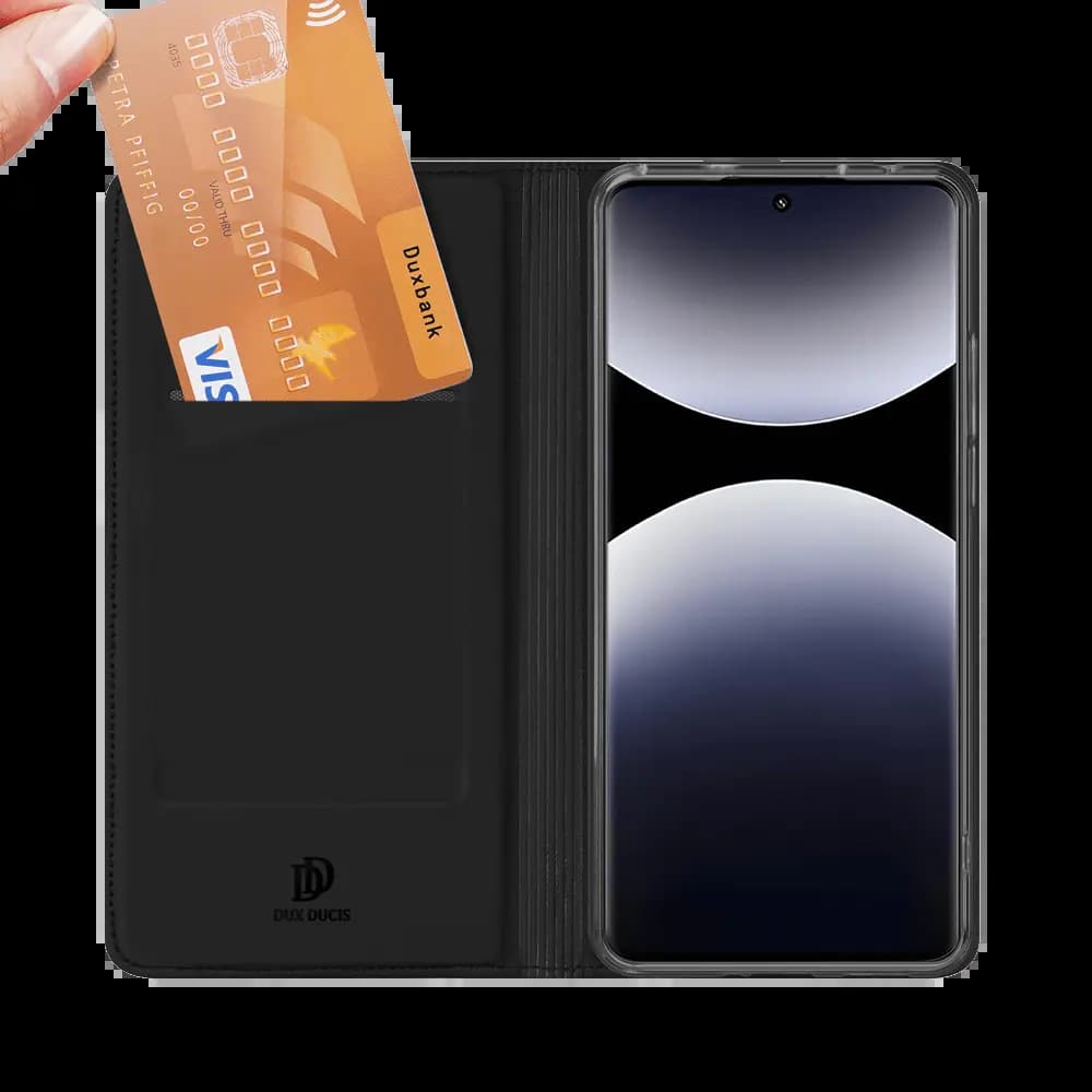 Housse folio Google Redmi Note 14 Pro 4G porte-carte – Dux Ducis Skin Pro Rose - Vue 4