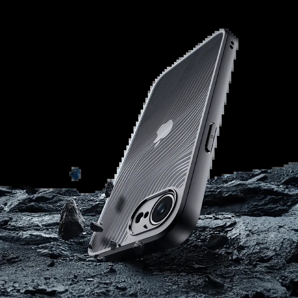 Coque de protection iPhone 16e / iPhone 17e anti-chocs finition mate – Dux Ducis Aimo Noir - Vue 16