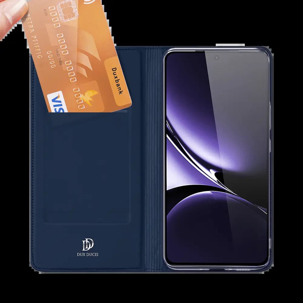 Housse folio Poco X7 Pro 5G porte-carte – Dux Ducis Skin Pro Noir - Vue 4