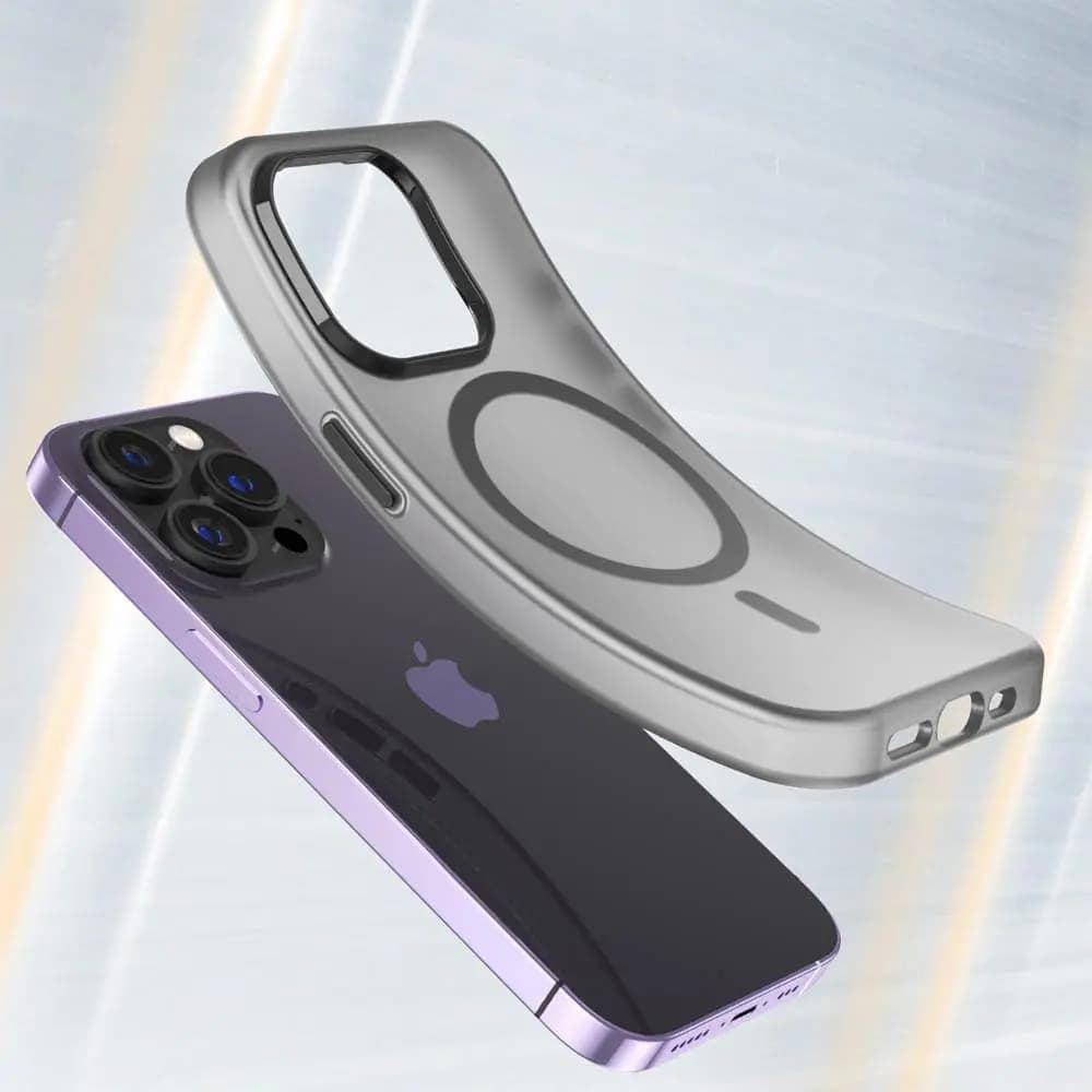 Coque MagSafe bi-matière – iPhone 14 Pro Max – PROTECT MF-006 Noir - Vue 4