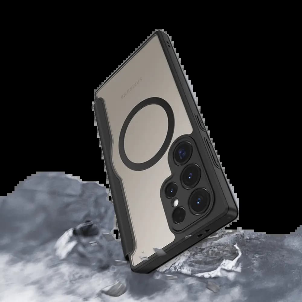 Housse folio MagSafe Samsung Galaxy S24 Ultra 5G – Dux Ducis Skin X Pro Bleu - Vue 24