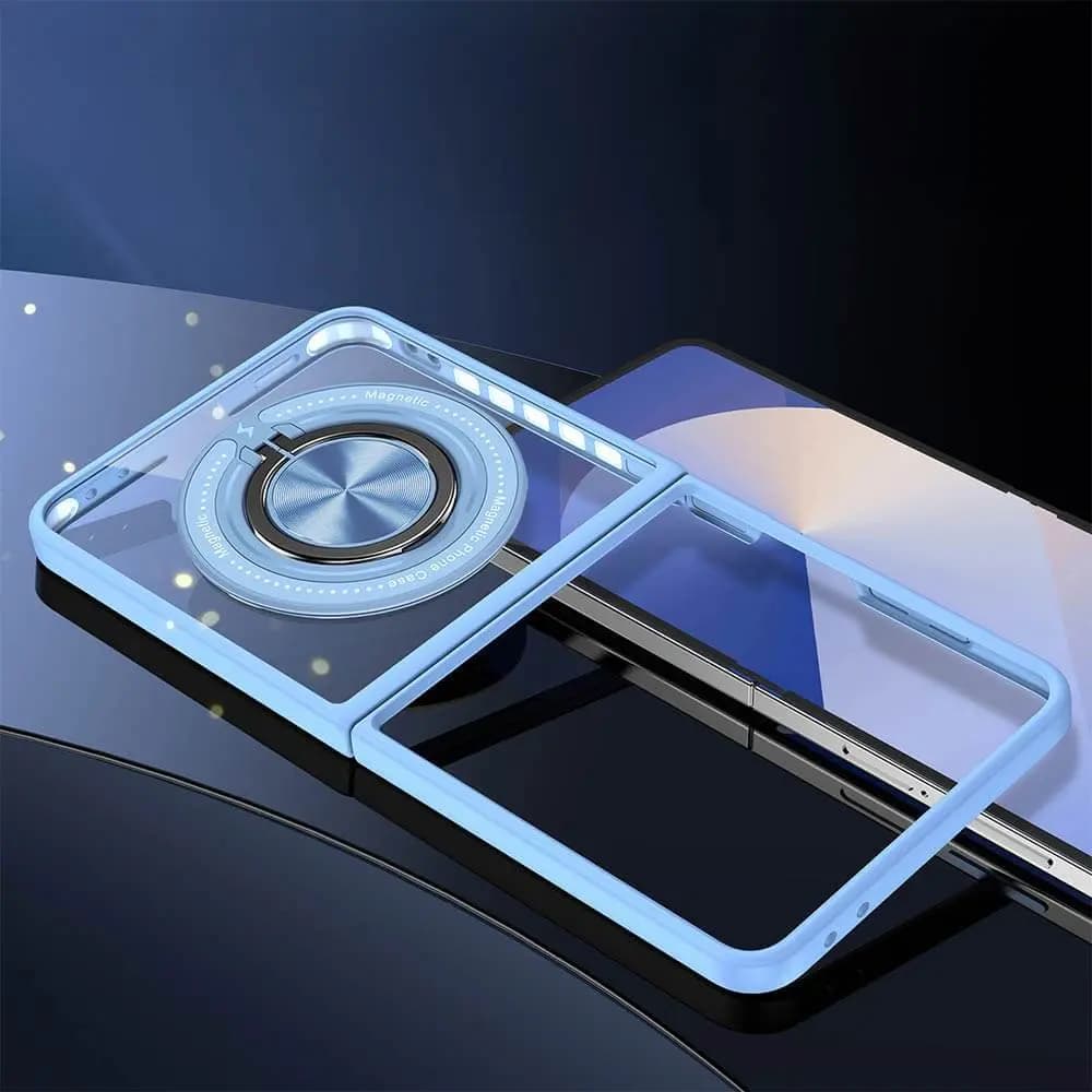 Coque de Protection Magnétique avec Bague 360° Z-FL3 Samsung Galaxy Z Flip 7 5G Bleu - Vue 4
