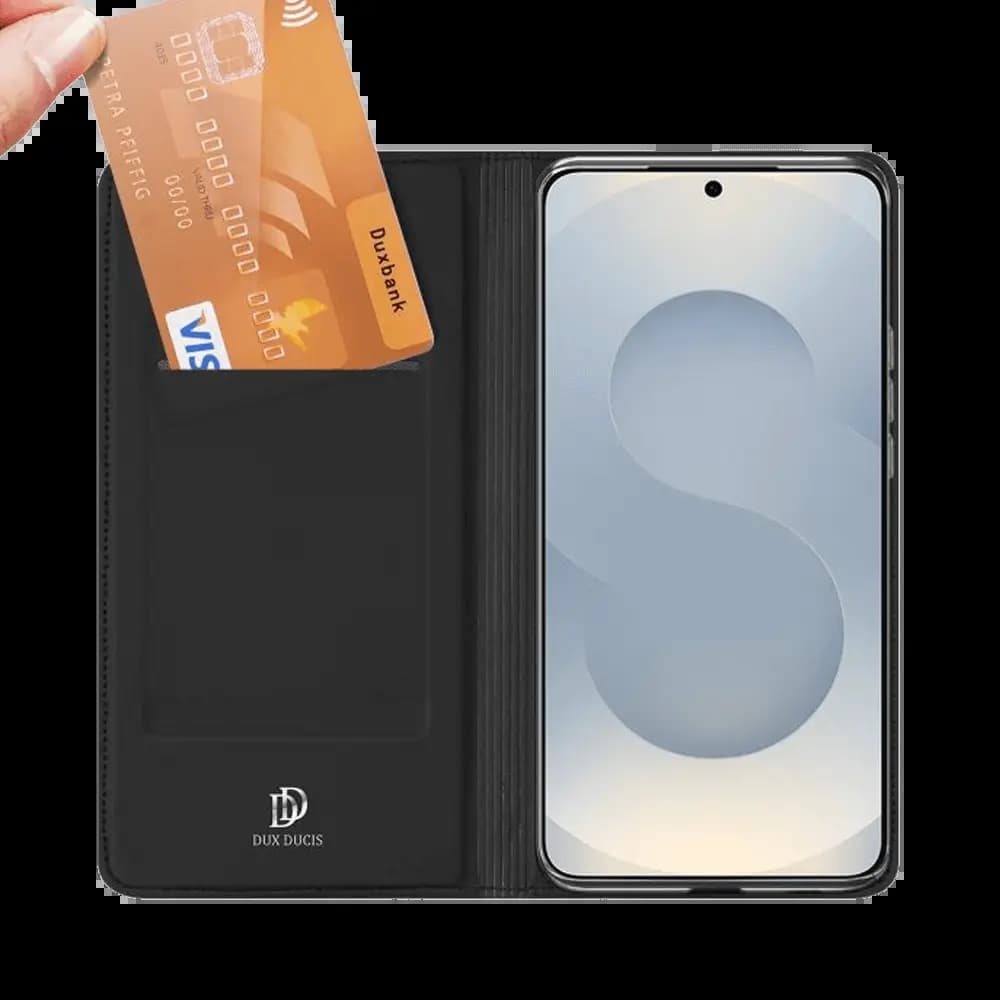Housse folio Samsung Galaxy S26+ porte-carte – Dux Ducis Skin Pro Noir - Vue 3