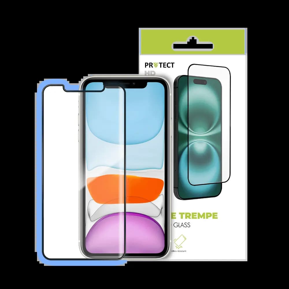 Verre Trempé HD PROTECT pour Apple iPhone 11 & iPhone XR Transparent - Vue 24