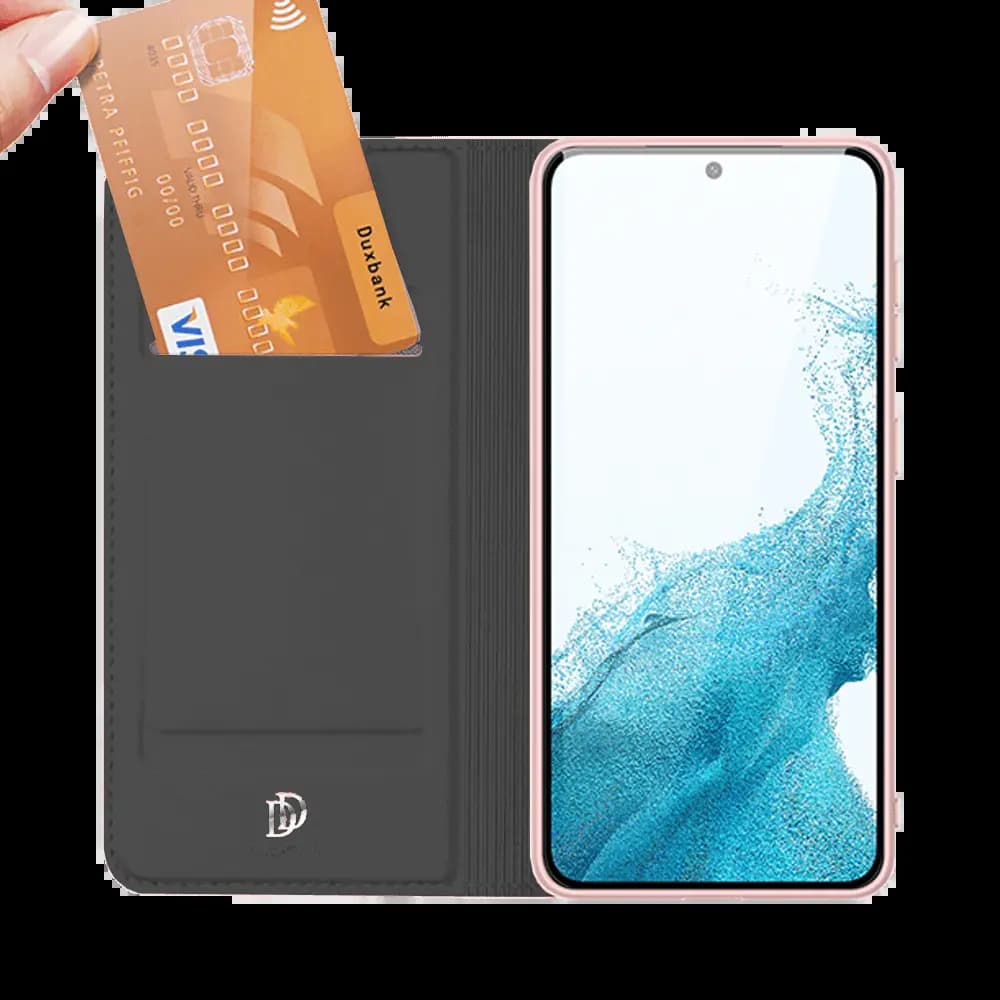 Housse folio Samsung Galaxy S22 porte-carte – Dux Ducis Skin Pro Noir - Vue 3