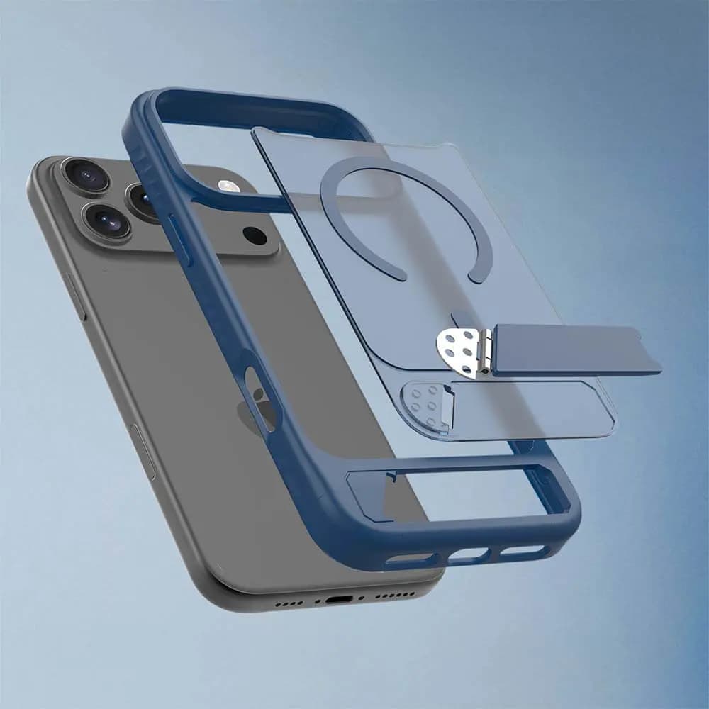 Coque de protection MagSafe avec support – Apple iPhone 17 Pro – PROTECT IF014 Bleu - Vue 32