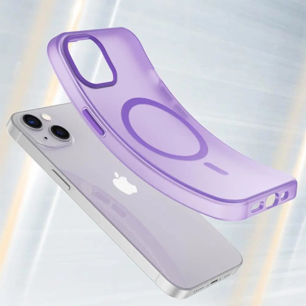Coque MagSafe bi-matière – iPhone 13 – PROTECT MF-006 Violet Foncé - Vue 4