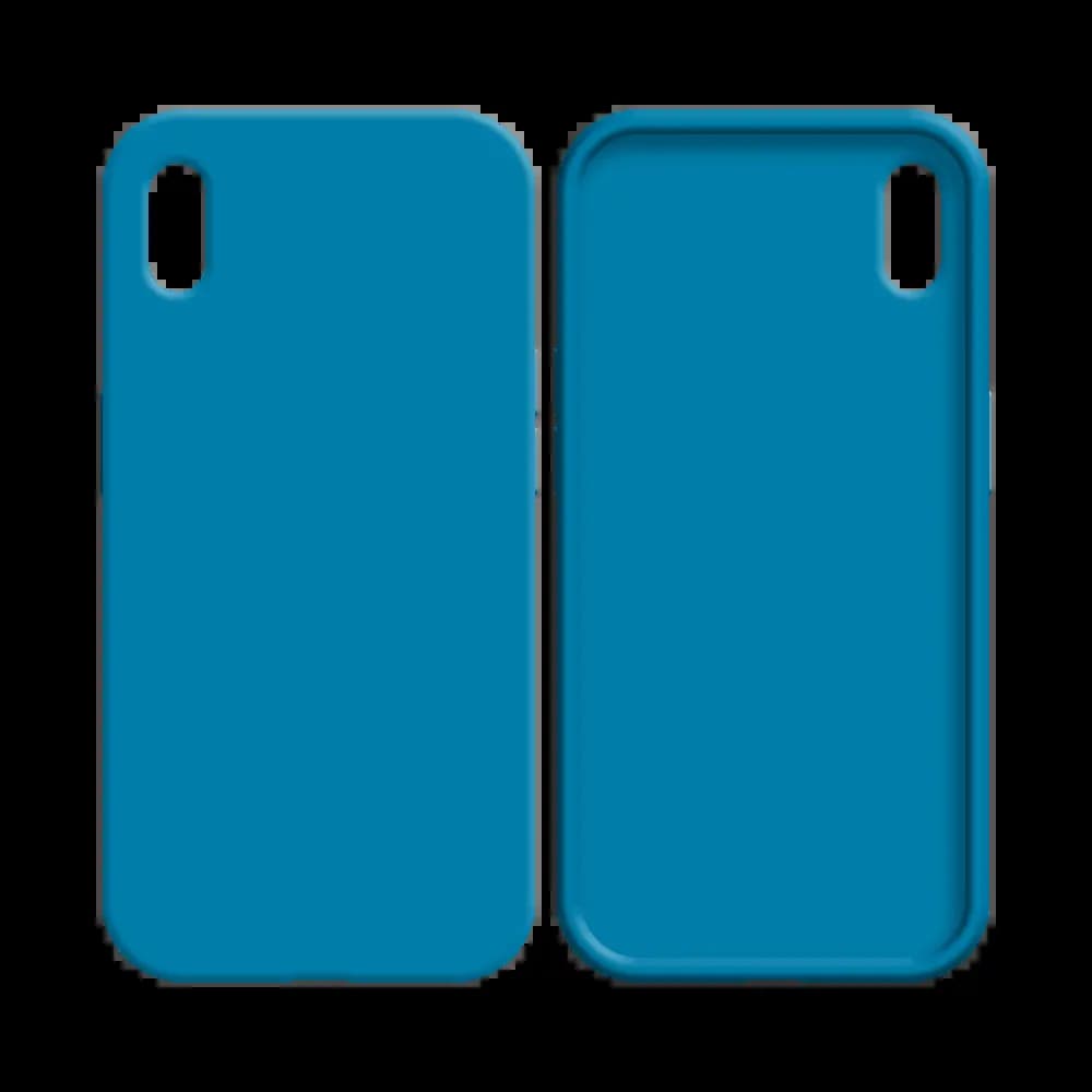 Coque silicone iPhone X / XS - Bleu Ciel - Vue 8