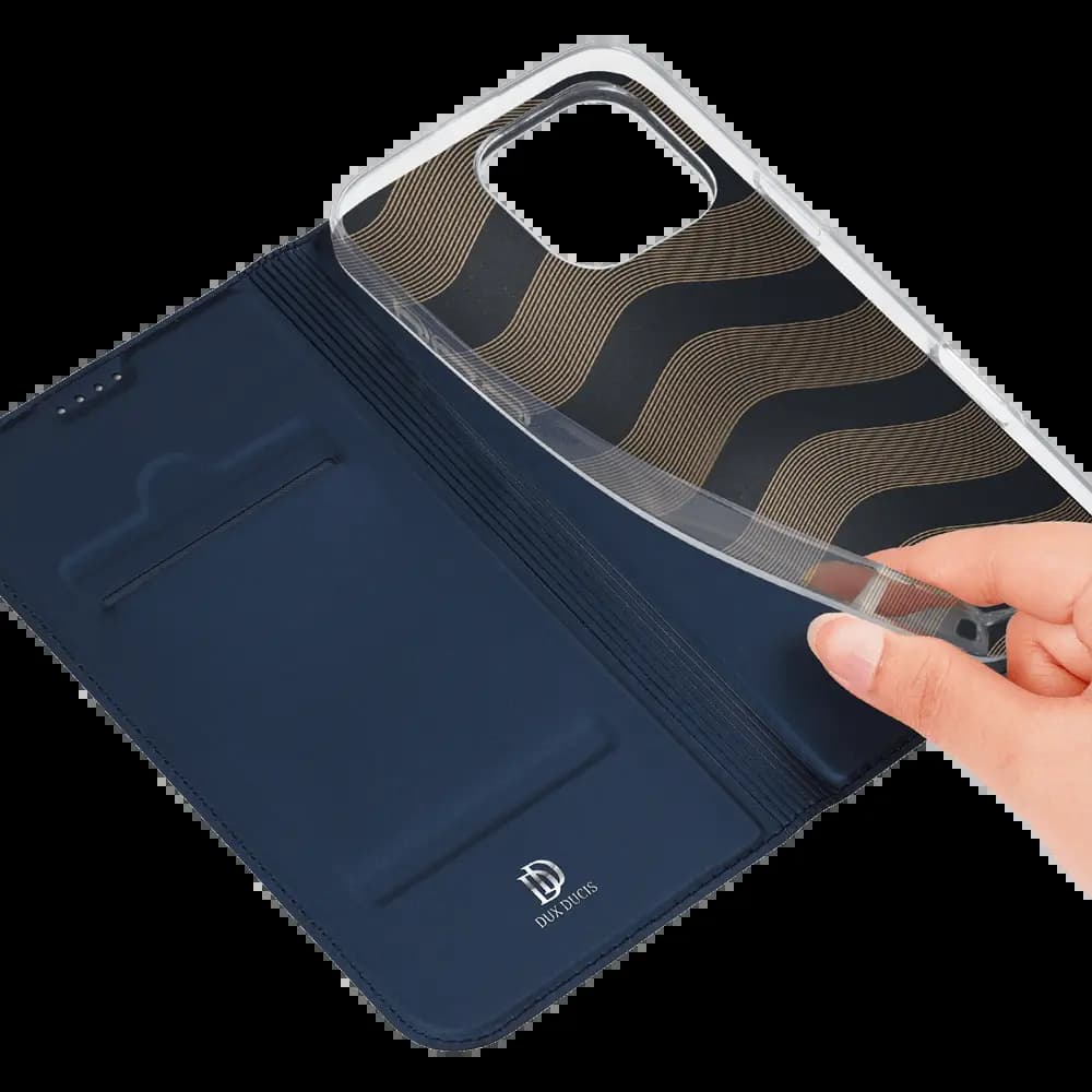 Housse folio iPhone 16 Pro Max porte-carte – Dux Ducis Skin Pro Noir - Vue 20