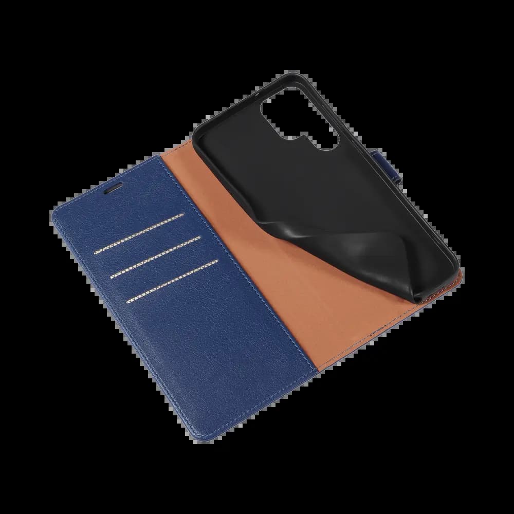 Housse folio anti-RFID Samsung Galaxy S22 Ultra – PROTECT IP011 Bleu Marine - Vue 10