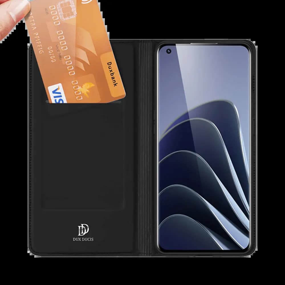 Housse folio OnePlus 10 Pro 5G porte-carte – Dux Ducis Skin Pro Bleu - Vue 3