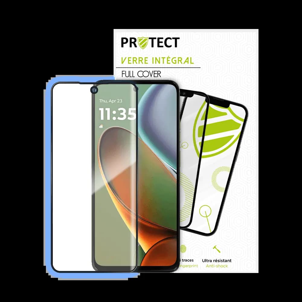 Verre trempé intégral 5D 9H – protection écran compatible Motorola Moto G15 / G15 Power – PROTECT Noir - Vue 24