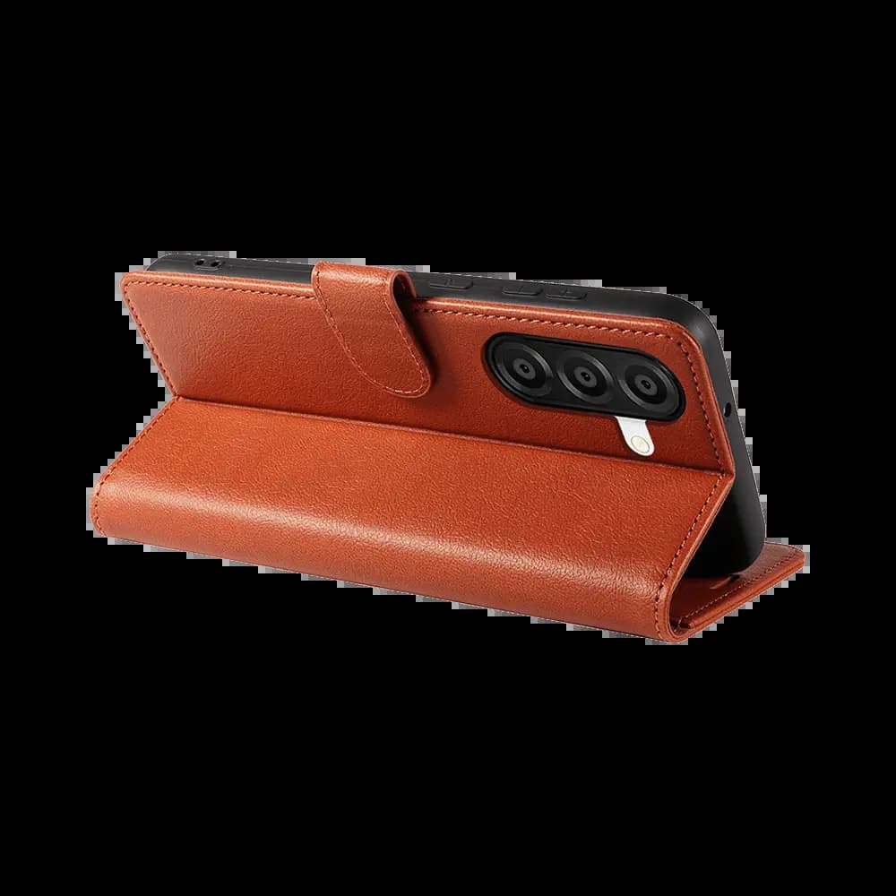 Housse folio anti-RFID Samsung Galaxy A57 5G – PROTECT IP011 Marron - Vue 5