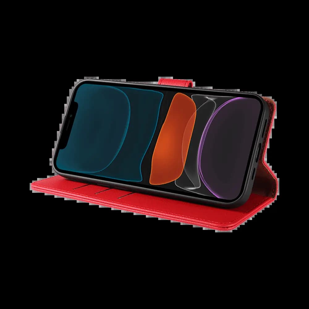 Housse folio anti-RFID iPhone 11 – PROTECT IP011 Rouge - Vue 13