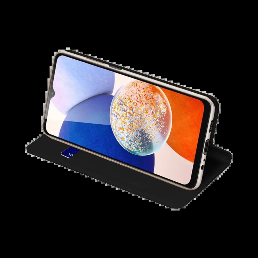 Housse folio Samsung Galaxy A14 5G avec porte-cartes + support – Dux Ducis Skin X2 Noir - Vue 16