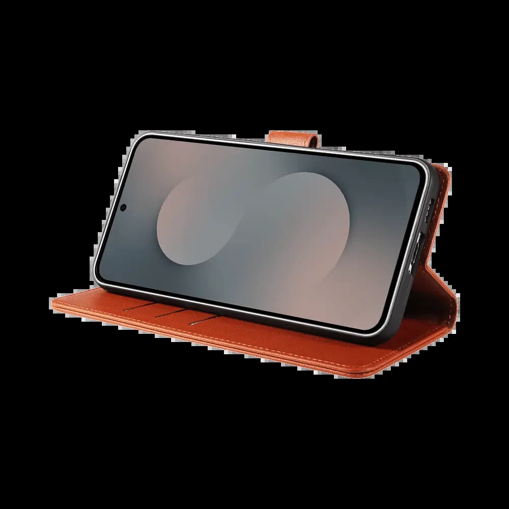 Housse folio anti-RFID Samsung Galaxy S25 FE – PROTECT IP011 Marron - Vue 17