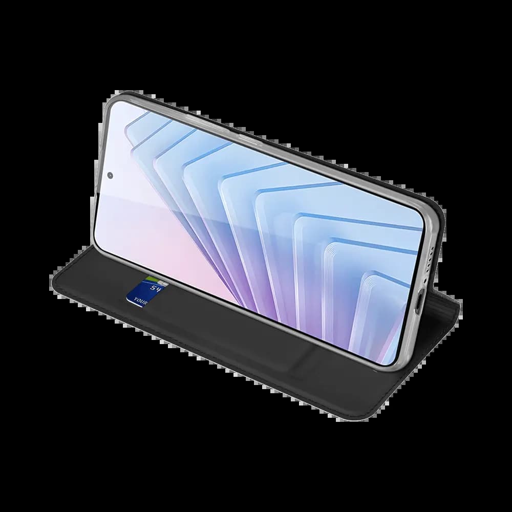 Housse folio Xiaomi Redmi Note 14 5G porte-carte – Dux Ducis Skin Pro Noir - Vue 16
