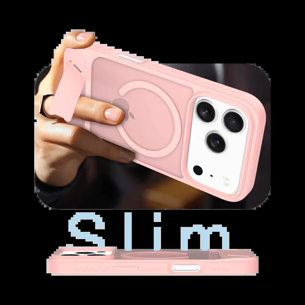 Coque de protection MagSafe avec support – Apple iPhone 17 Pro – PROTECT IF014 Rose - Vue 5