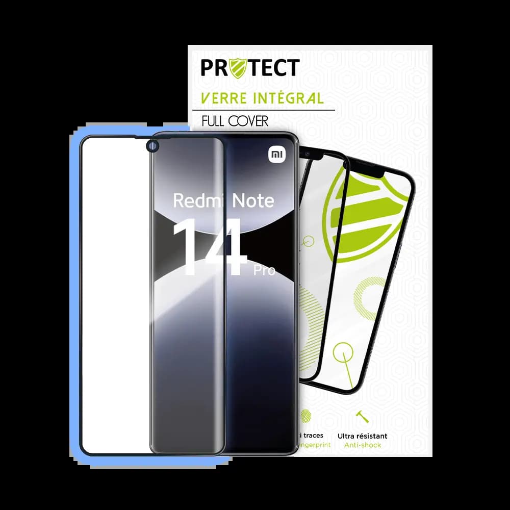 Verre trempé intégral 5D 9H – protection écran Xiaomi Redmi Note 14 Pro 4G – PROTECT Noir - Vue 24