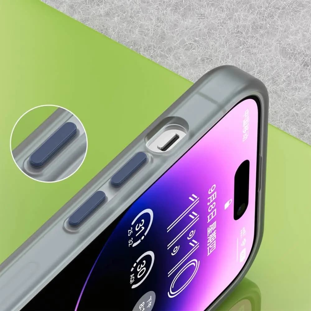 Coque MagSafe bi-matière – iPhone 14 Pro – PROTECT MF-006 Bleu Marine - Vue 7