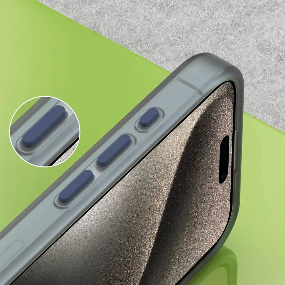 Coque MagSafe bi-matière – iPhone 15 Pro – PROTECT MF-006 Bleu Marine - Vue 7