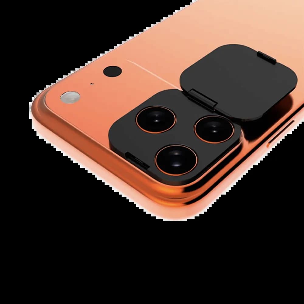 Protection Lentille avec Cache Camera Apple iPhone 17 Pro Noir - Vue 24