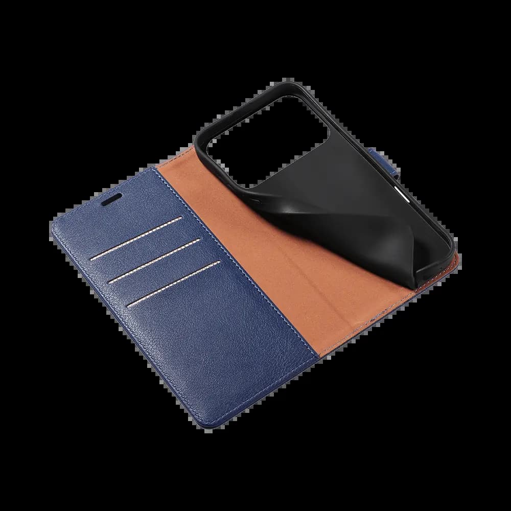 Housse folio anti-RFID iPhone 17 Pro – PROTECT IP011 Bleu Marine - Vue 13