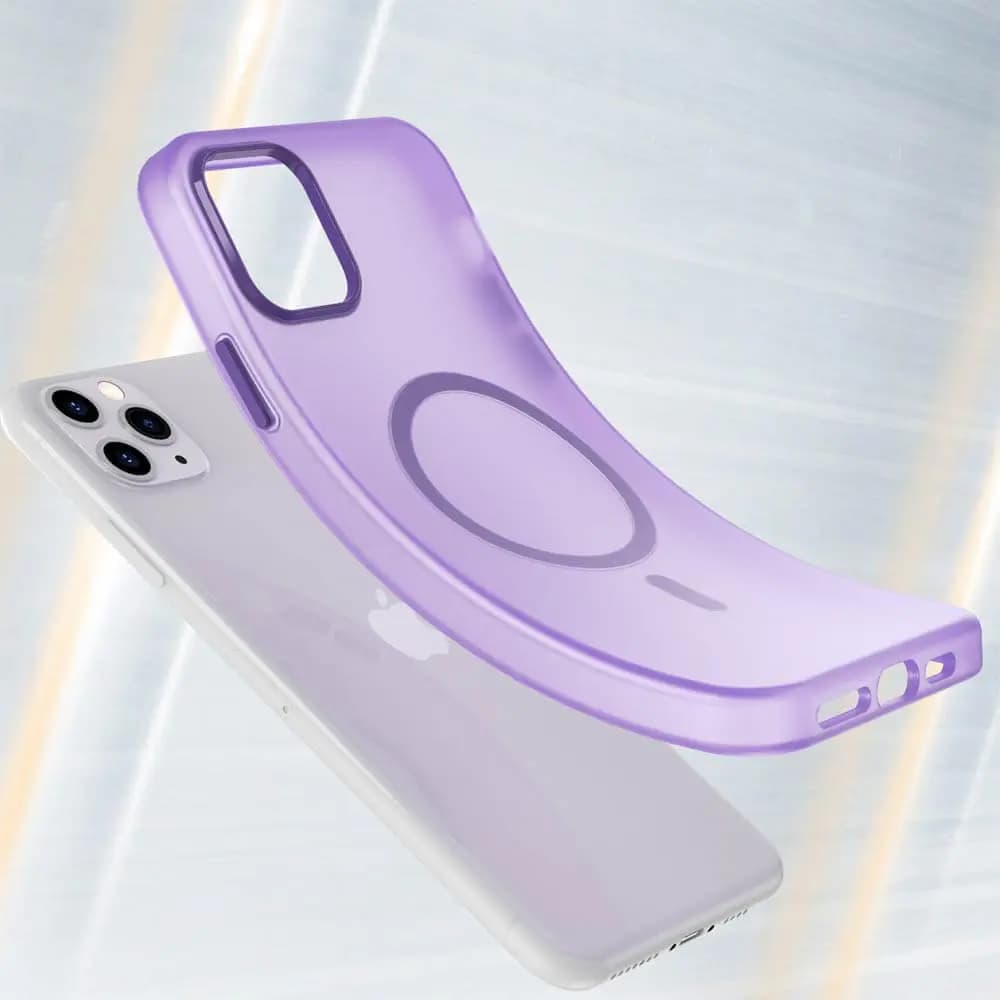 Coque MagSafe bi-matière – iPhone 11 Pro Max – PROTECT MF-006 Violet Foncé - Vue 4
