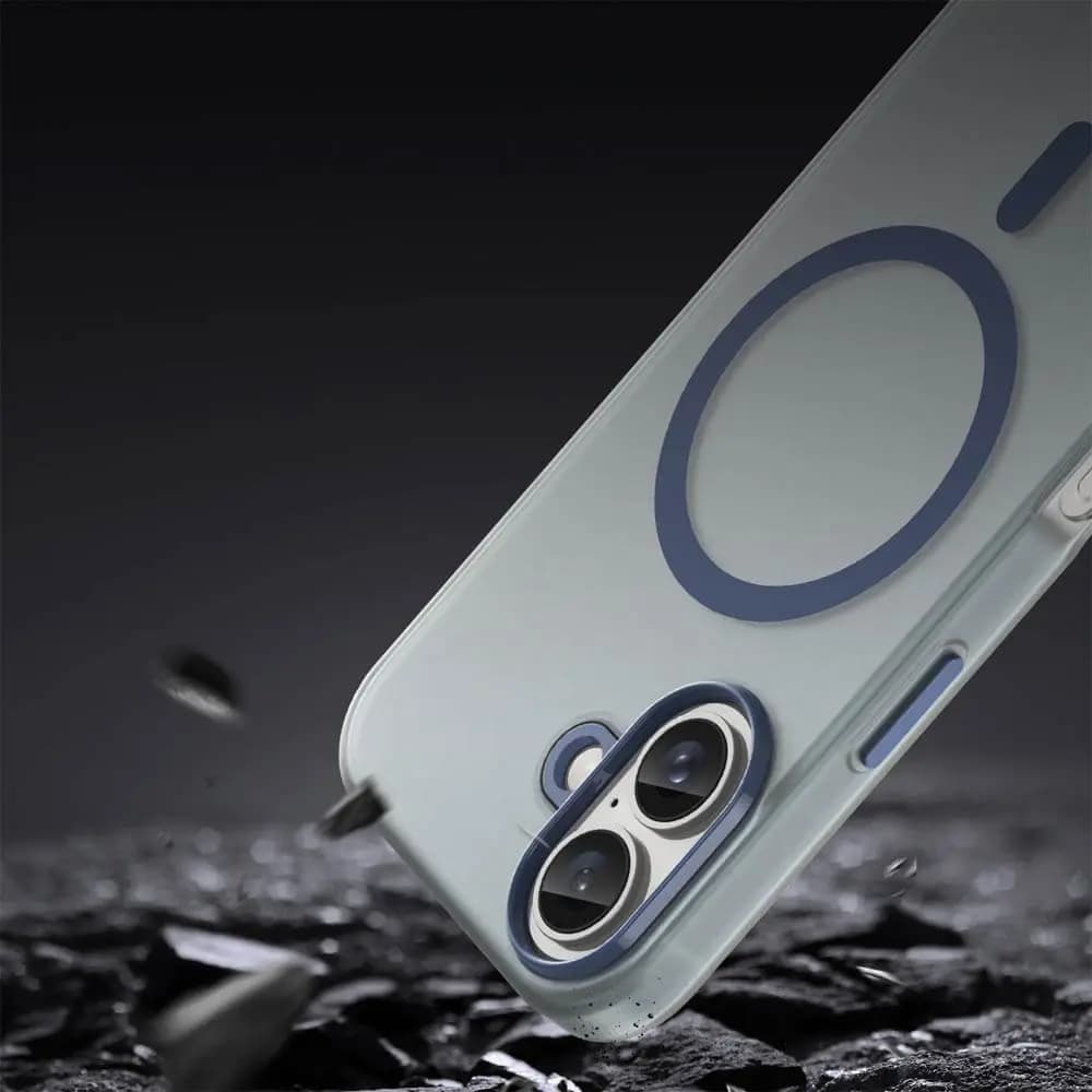 Coque MagSafe bi-matière – iPhone 16 Plus – PROTECT MF-006 Bleu Marine - Vue 24